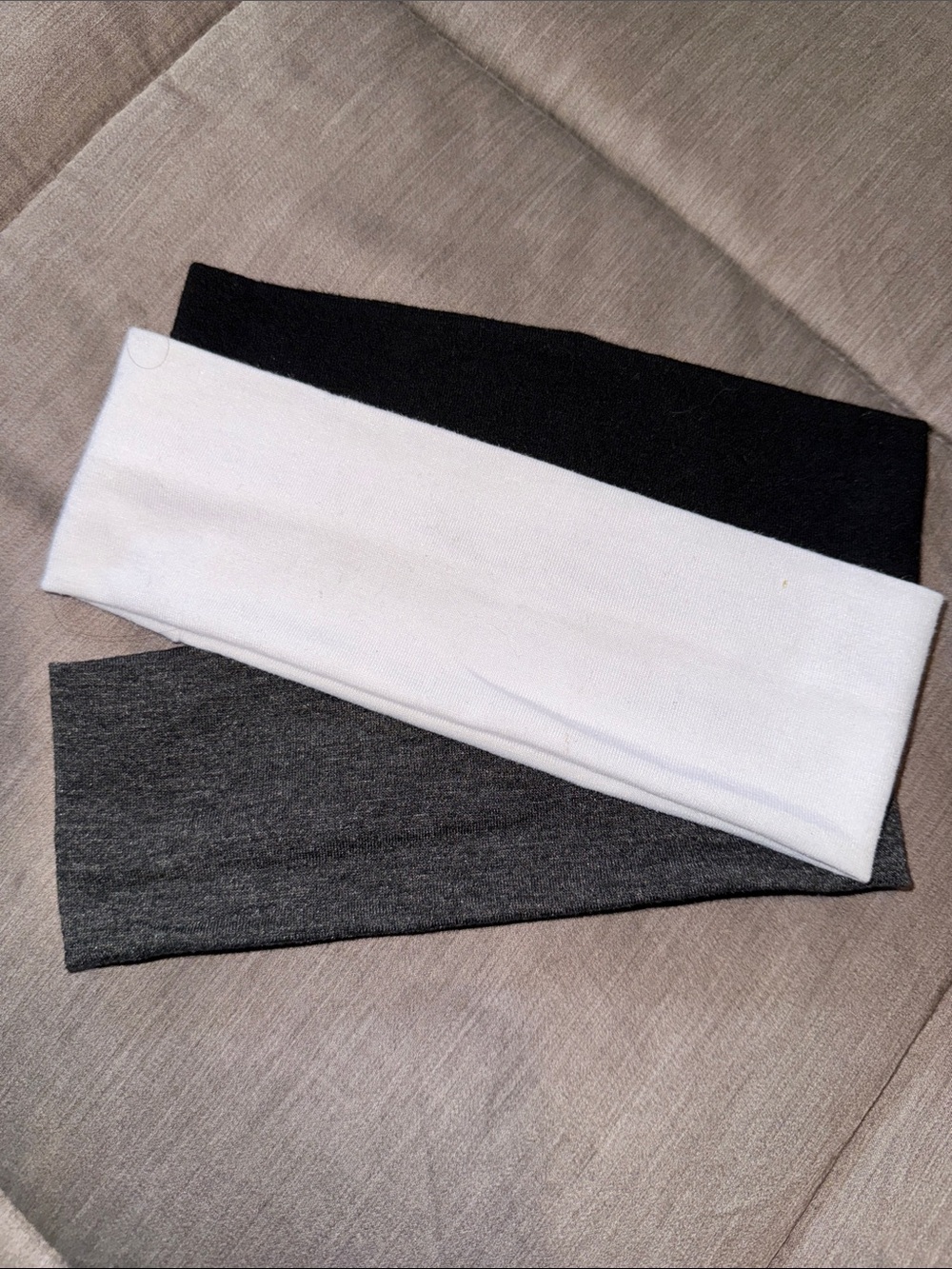 Stretchy Headband Set - Black, White & Charcoal
